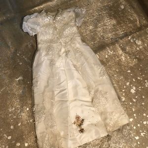 HAND PAINTED CHRISTENING GOWN 3M